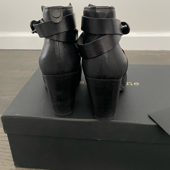 Rag & Bone Harrow Boot in Black Leather Sz 37.5 - Picture 5 of 9